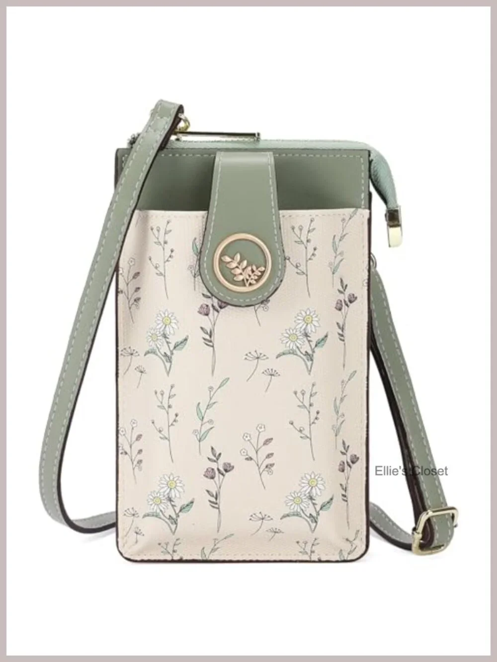 Vegan Leather Small Crossbody Bag with RFID Blocking Credit Card Slots
